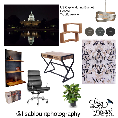 US Capitol ART in office and desk setting moodboard