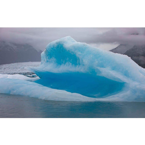 iceberg in spencer lake that is shaped like a giant ocean wave