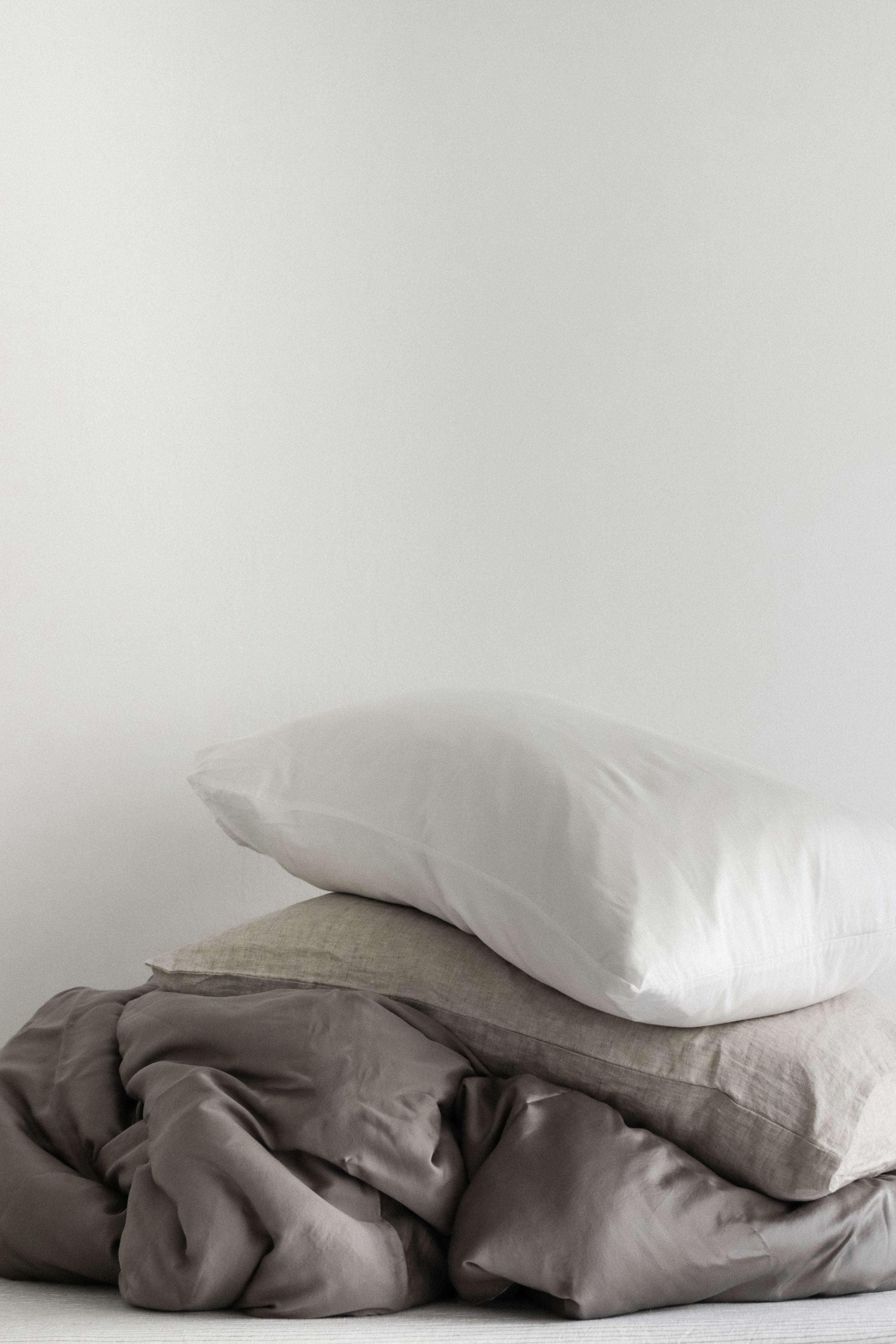 Linen and tencel bedding texture