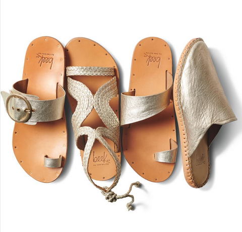 beek lovebird studded slide sandals