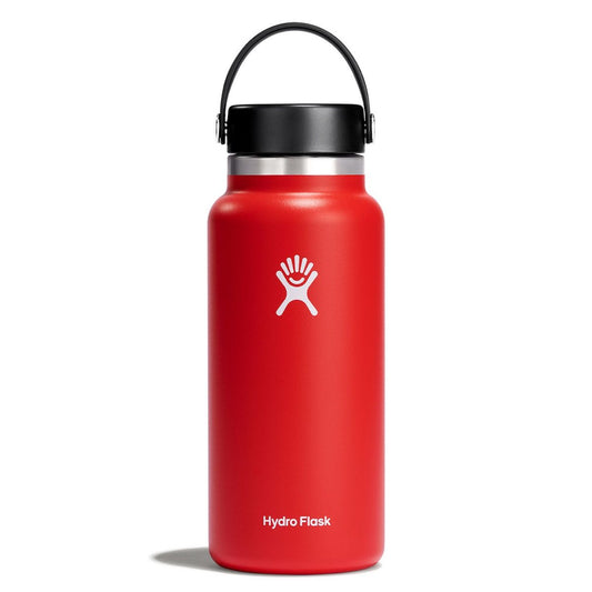 Hydro Flask Water Bottle - Wide Mouth Straw Lid 2.0 - 40 oz Black