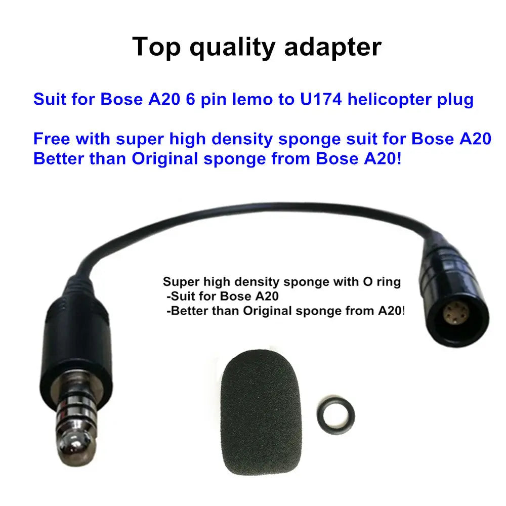 L H Adapter Bose 0 Lemo 6 Pin To Helicopter Nexus U174 U Adapter Ufqaviation