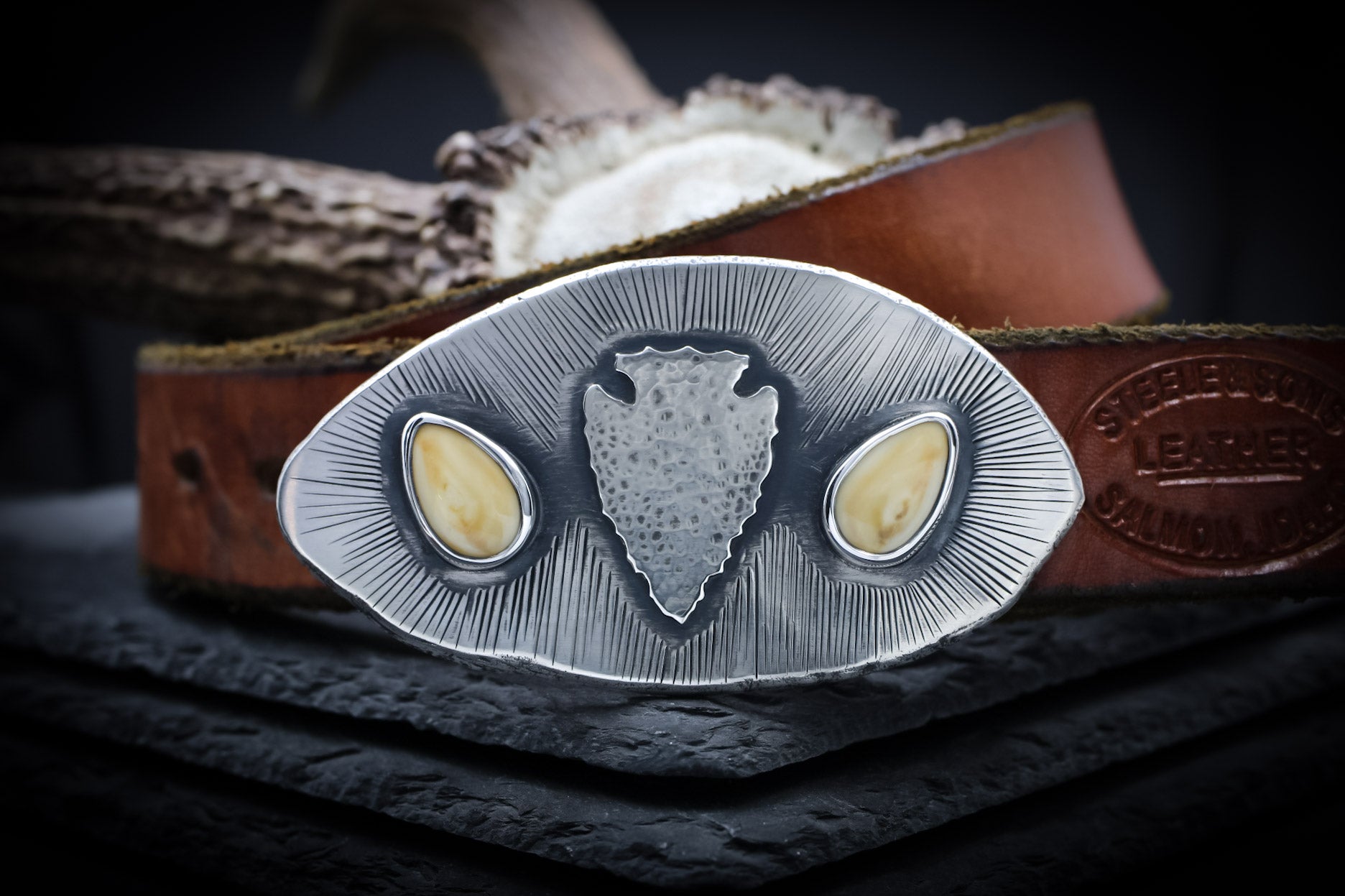 Elk Ivory Belt Buckle