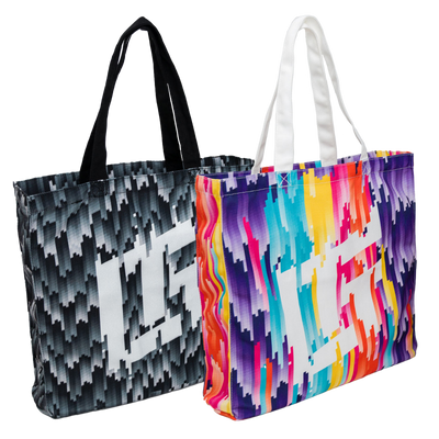 Zebra Print Plastic Shopping Bags - Large