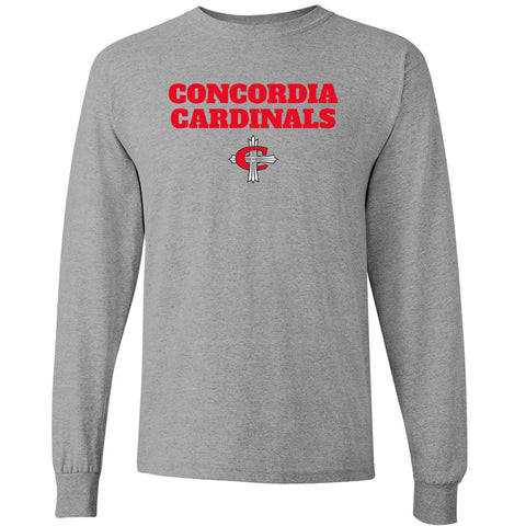 Cardinals Dad Basic Arch Longsleeve T-Shirt - White – Concordia Ann Arbor