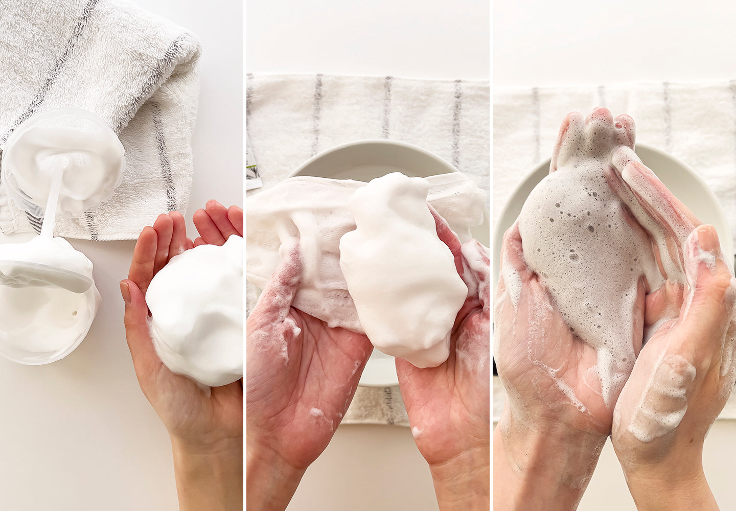 Foaming net, foam maker, or your hands? Foaming tools for face