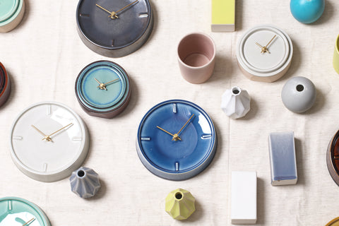 美濃焼 時計 掛時計 Glazed Clock 青海鼠釉 Z 02 Sugy 日本工芸堂 工芸品のギフト 逸品に出合えるサイト