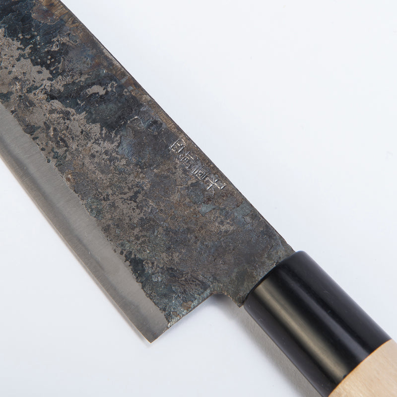 切り包丁 | 特別 黒打 先尖り 両刃 17cm | 四郎國光 - 日本工芸堂