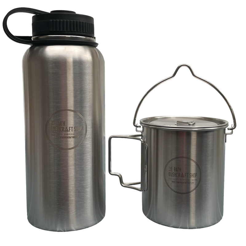 TBS Stainless Steel Water Bottle and Billy Can Cup