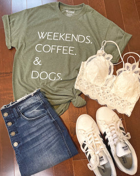 Weekends, Coffee & Dogs Tee