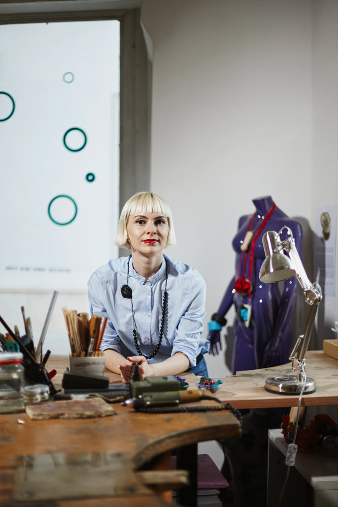 Portrait of jewelry maker and designer Izabella Petrut