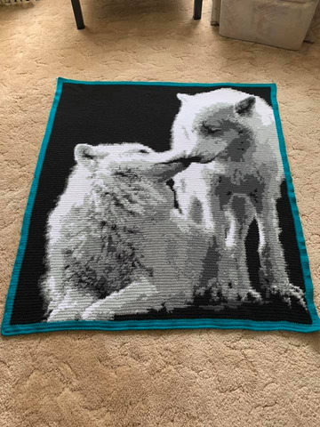 Wolves Crochet Photoghan Designed By Geeky Graphghans