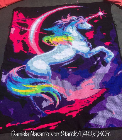 Magical Unicorn Graphghan Pattern