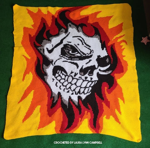 Fire Skull Graphghan