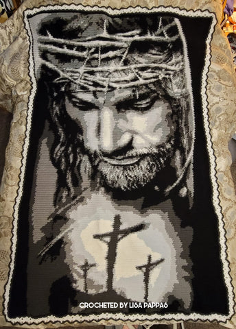 Jesus On The Cross Graphghan Pattern