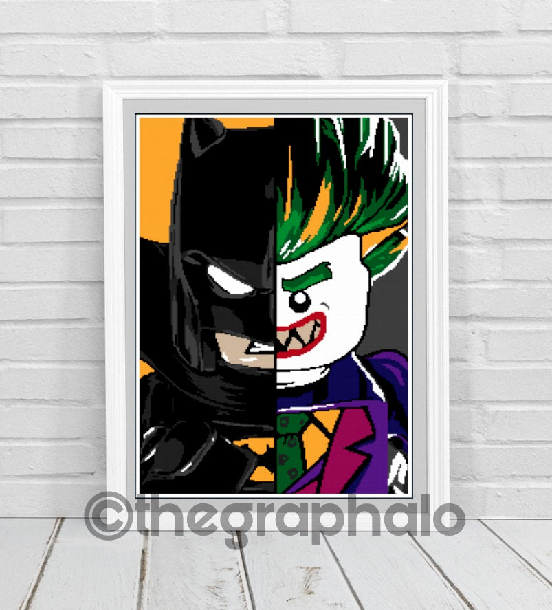 Cross Stitch Batman Vs. Joker Pattern – Geeky Graphghans