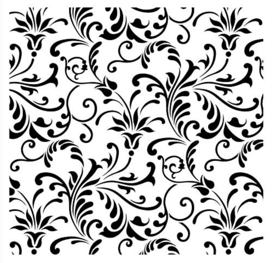 #1007 Valencia Floral Border Stencil