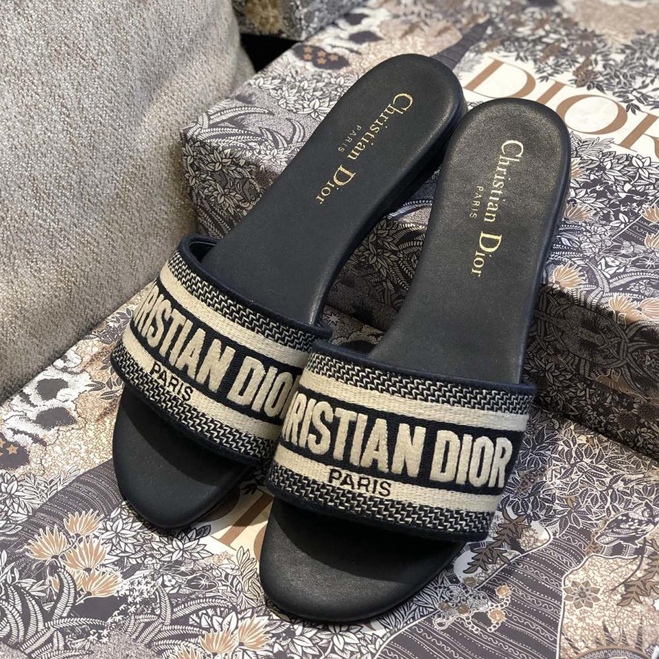 dior slides navy