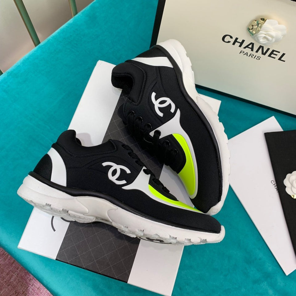 lime green chanel sneakers