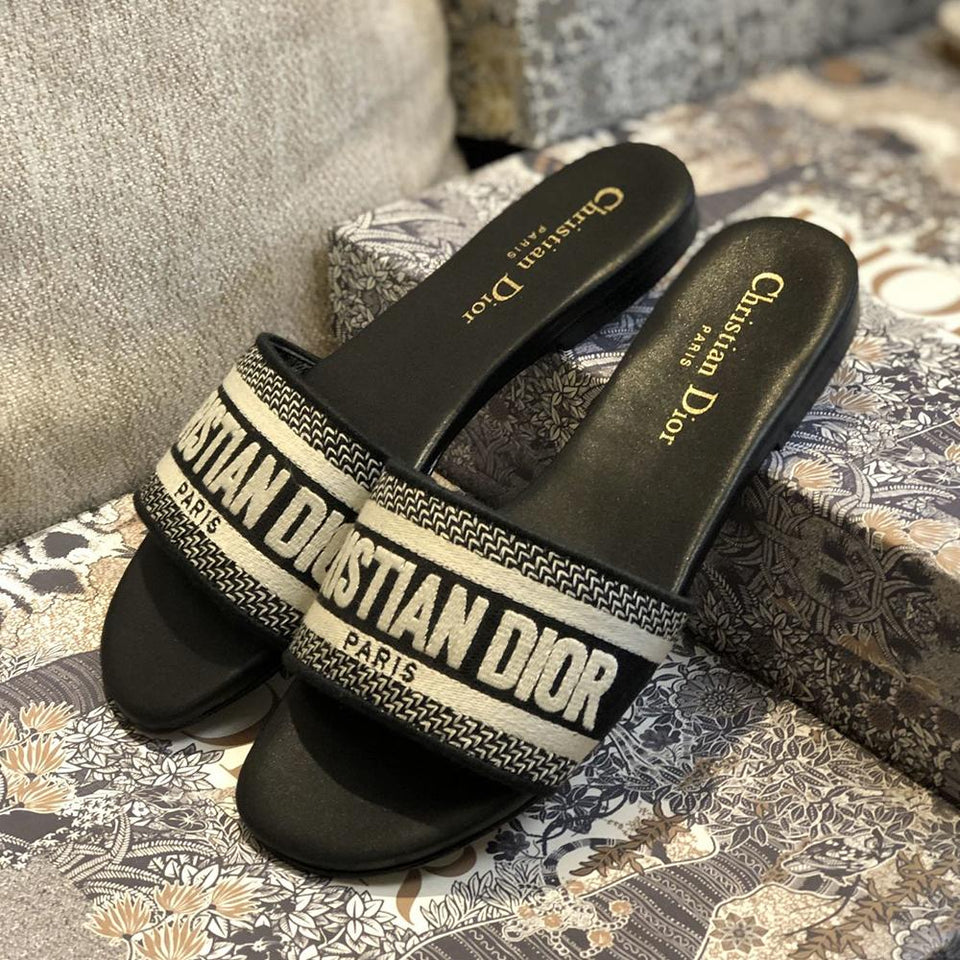 christian dior dway wedge slide