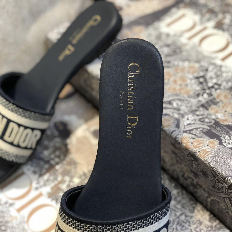 black christian dior sandals