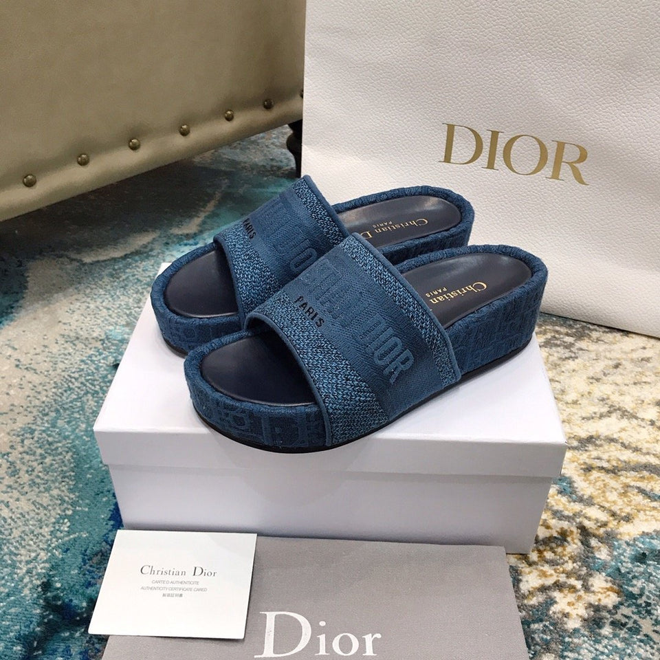 christian dior denim sandals