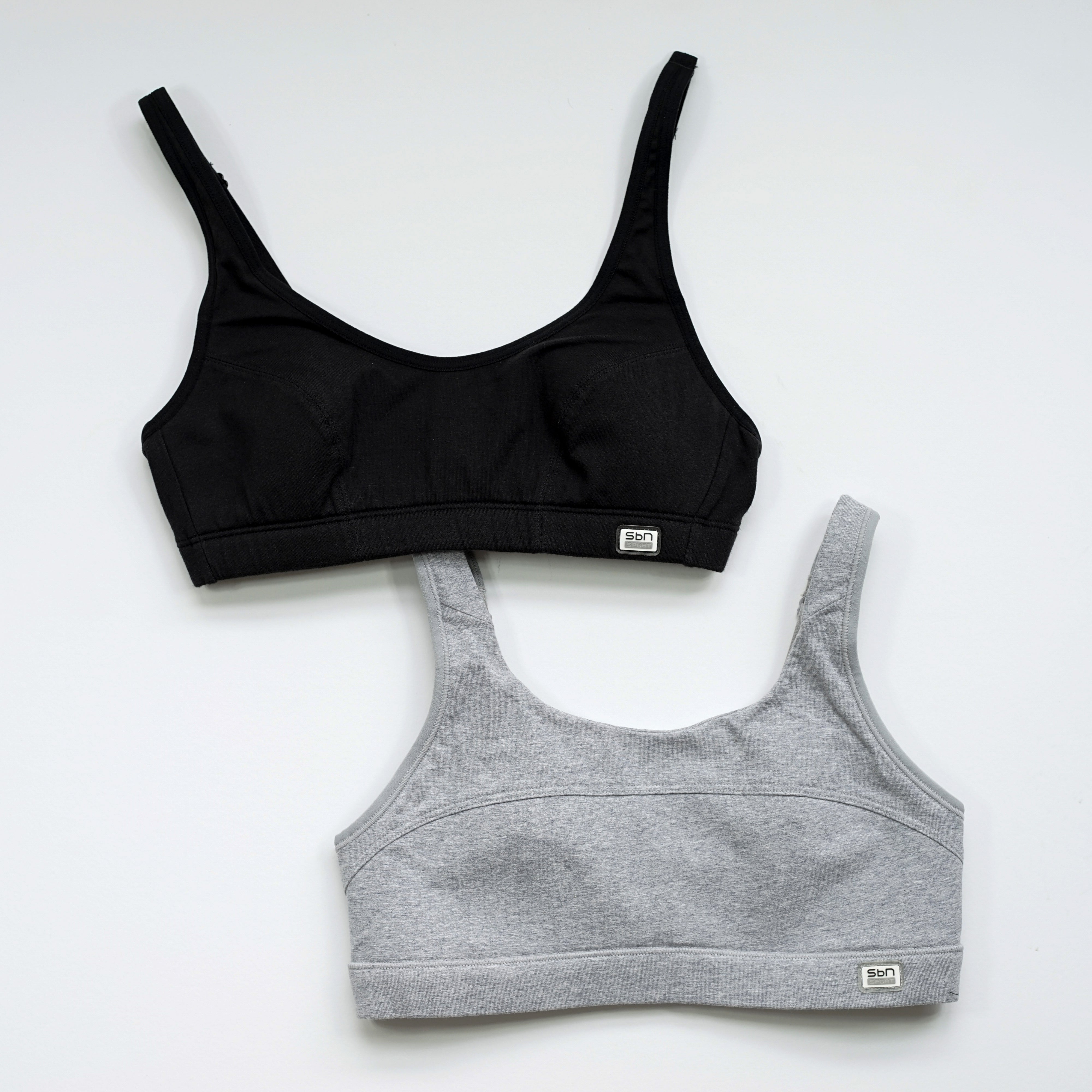 black cotton sports bra