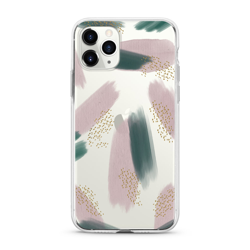 Abstract Green Paint Clear Iphone Case Shop Online At Hoolaboutique Com