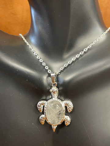 Turtle Necklace with Quartz