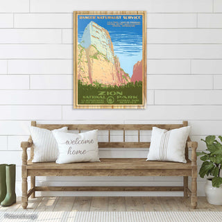 Monument Valley Vintage Poster – Fire & Pine