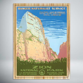 & Monument – Poster Pine Fire Valley Vintage