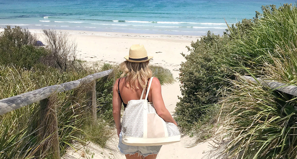 5 Trips To Take In Your Lifetime; MISCHA blog bucket tote champagne