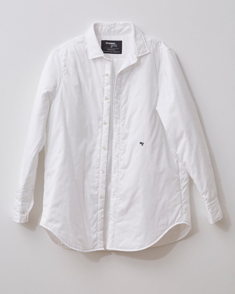 H&M oversized white button down shirt with AG jeans stilt crop