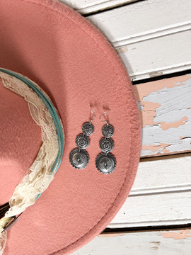 3 tiered Concho earrings