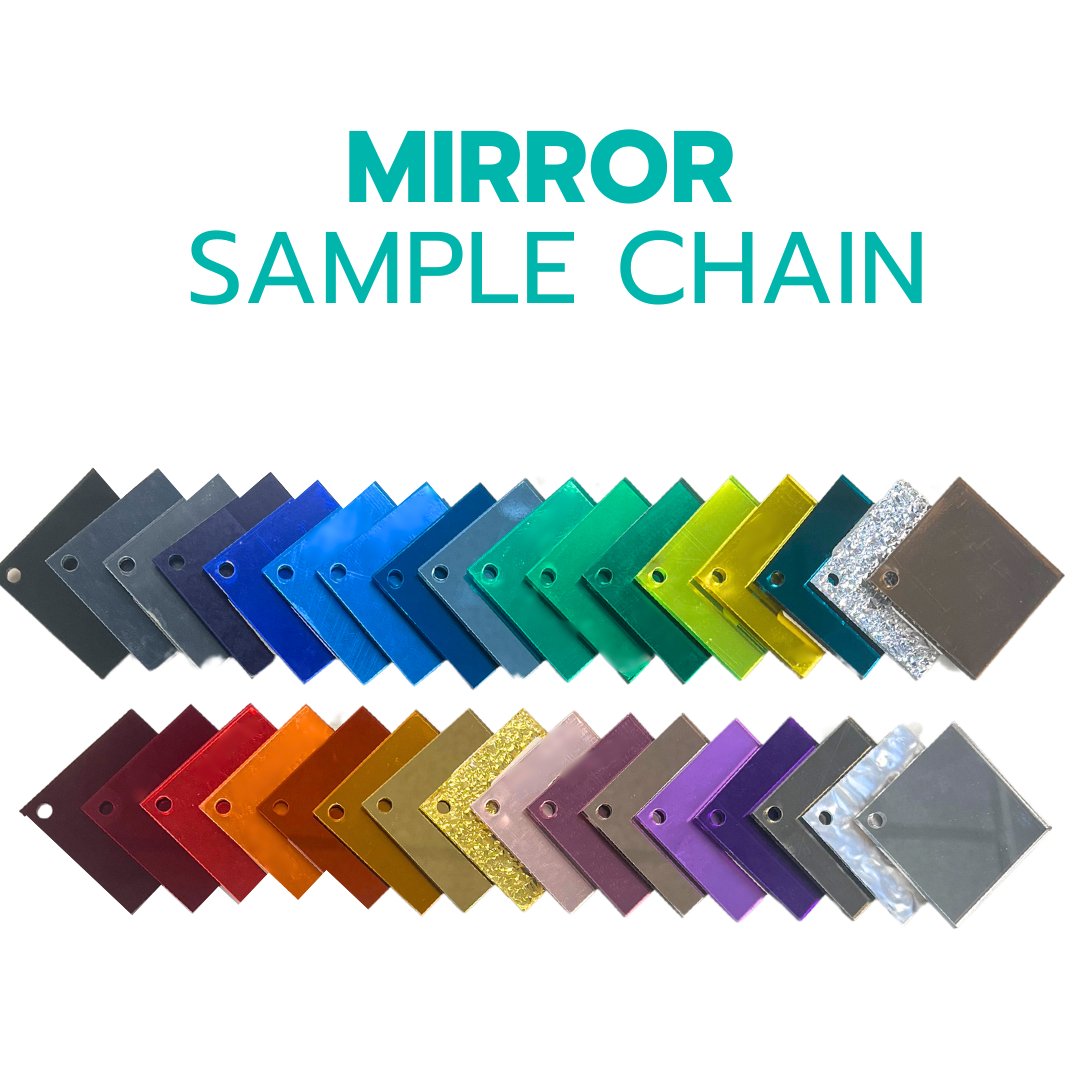 2" Sample Bundle - 1/8" Mirror Acrylic Sheets