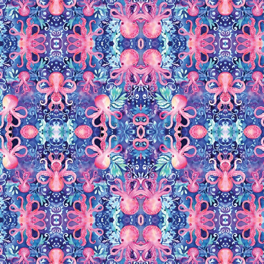 P0892 | Preppy Octopi Pattern Acrylic Sheets