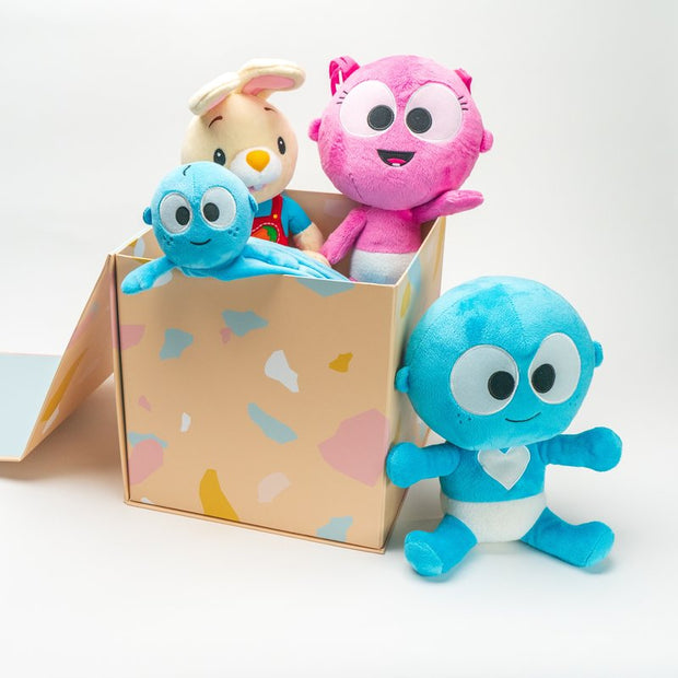 interactive color crew plush set