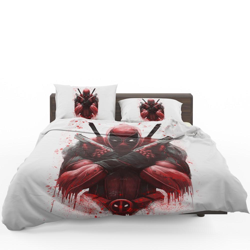 Marvel Comic Super Hero Deadpool Paint Art Bedding Set Siam Jersey