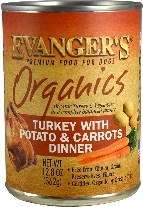Evanger's Organics Turkey with Potato & Carrots Dinner Grain-Free 12.8oz Canned Dog Food
