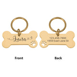 Personalized Pet  Dog Tags Shiny Steel Free Engraving Kitten Puppy Anti-lost Collars Tag