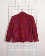 Load image into Gallery viewer, 1980s/90s Red Pink Magenta Plaid Mohair Blazer