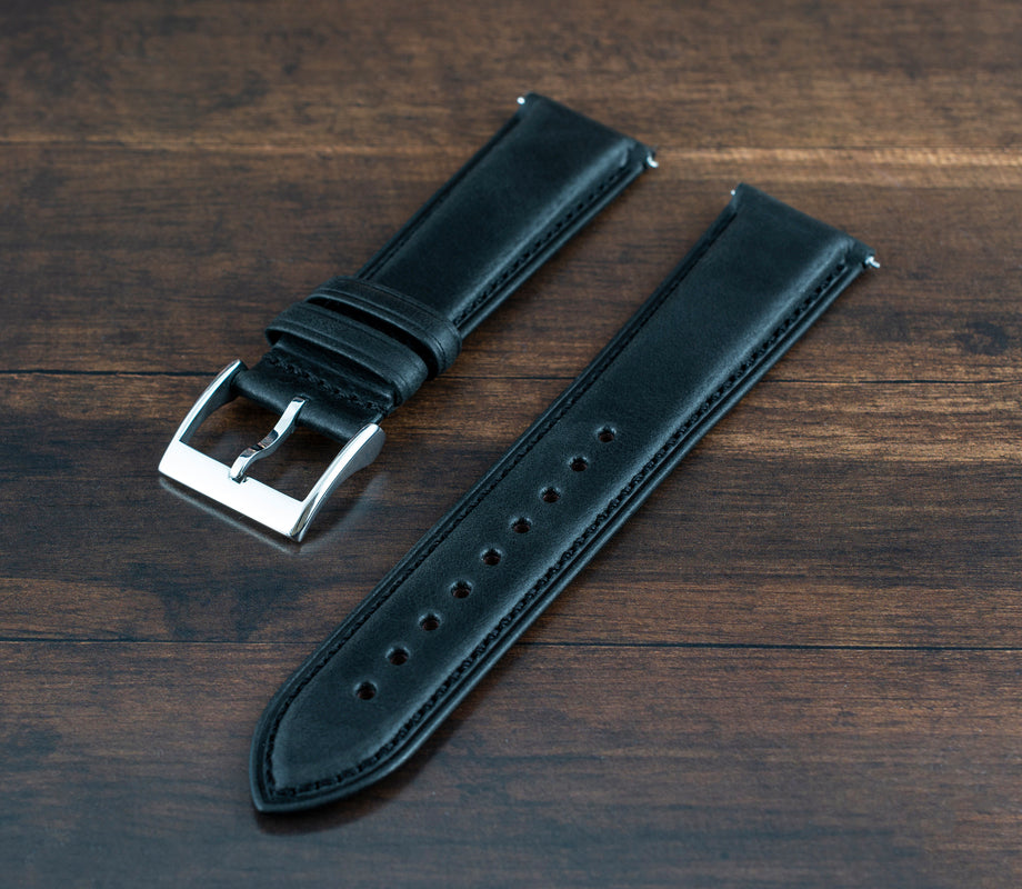 Zermatt Leather Watch Strap (Black) – Kingsbury Watch Co.