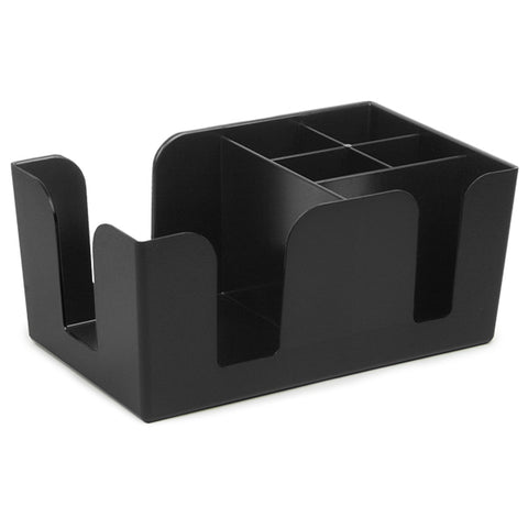 Tablecraft Black Plastic Bar Caddy Organizer 101