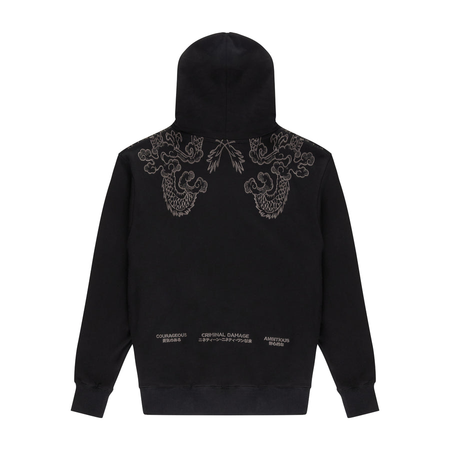 Gold Dragon Embroidery Hood - Black | HOODIE | Criminal Damage ...