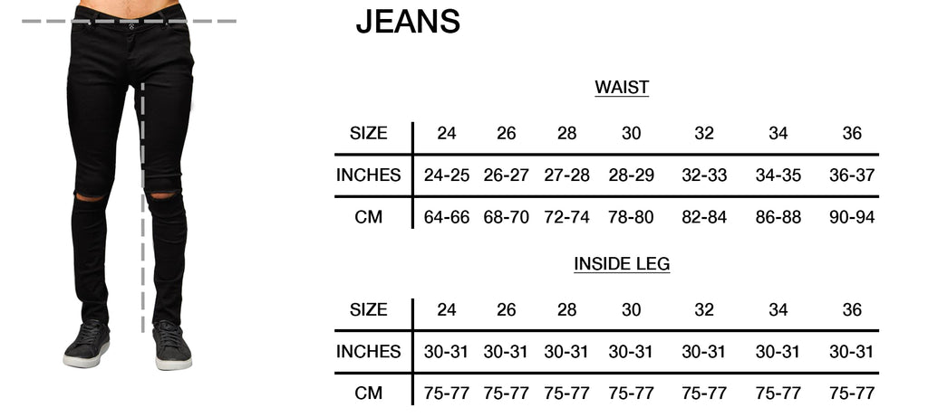 Series 31 Jeans Size Chart