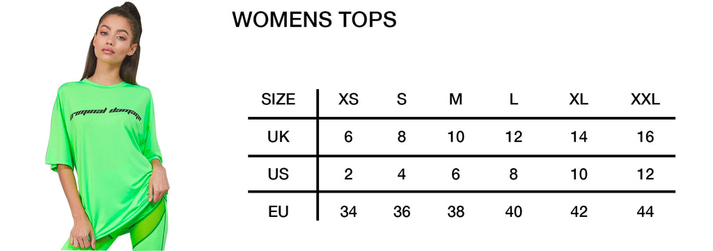 Uk Tops Size Chart