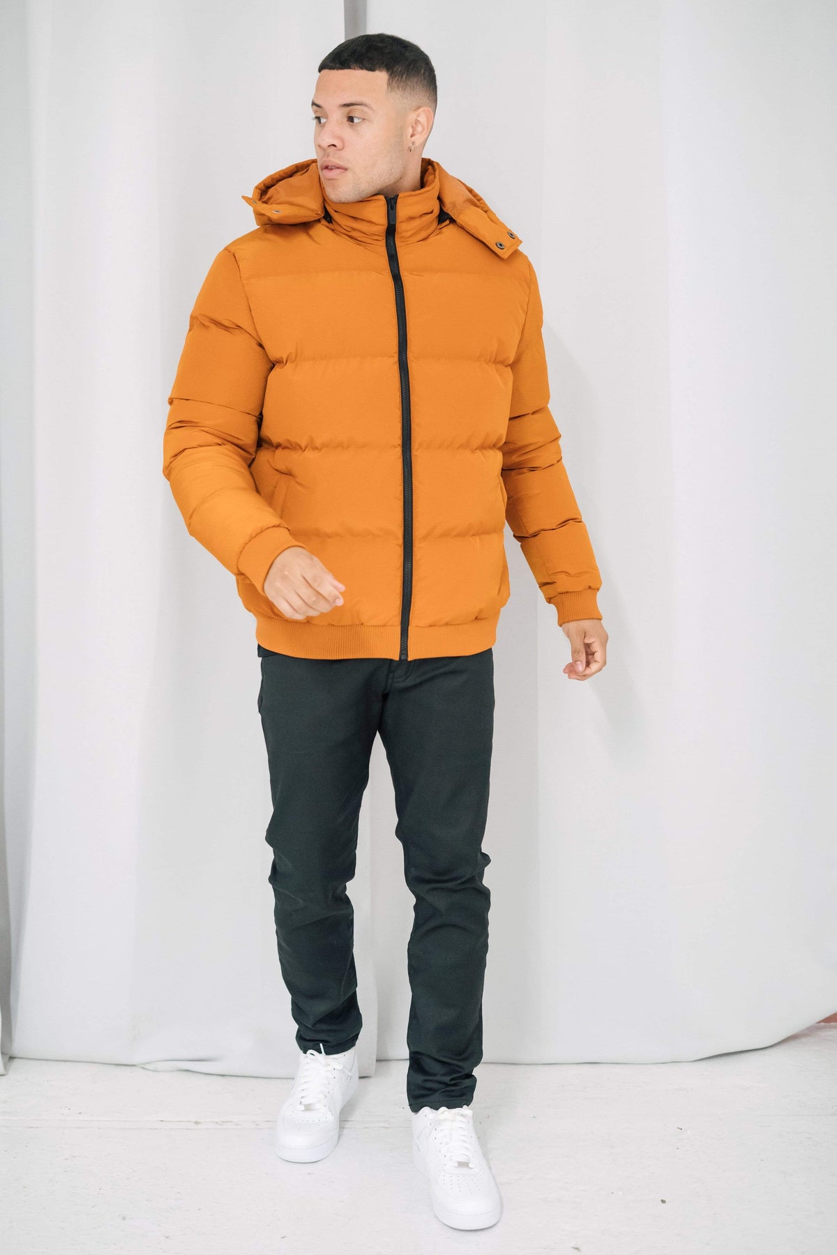 nylon puffer jacket