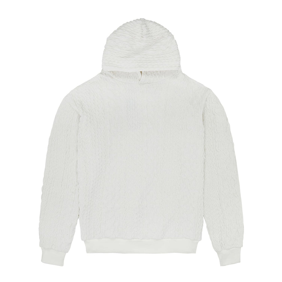  CABLE KNIT HOODIE - OFFWHITE 