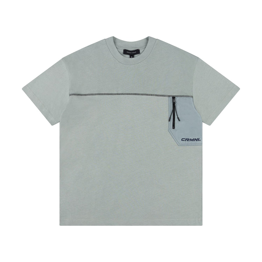  NYLON POCKET T-SHIRT - SAGE 