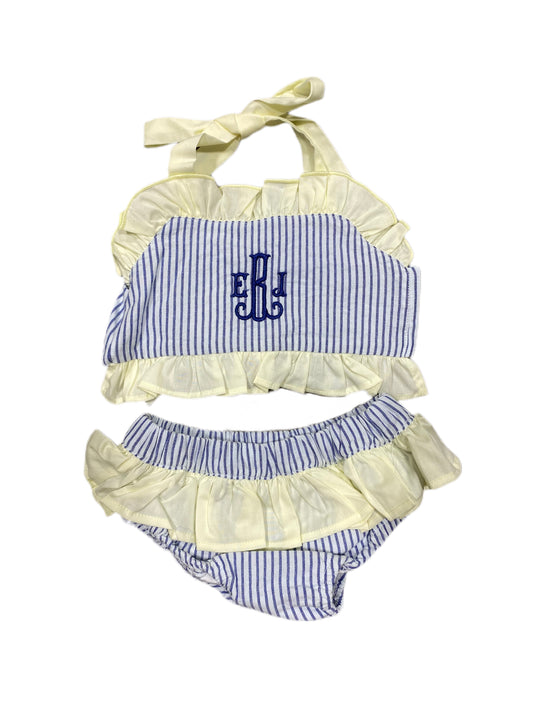 RTS: Girls Ella Beau 1pc Woven Swim “AVA KATE” – Busy Bee Smocks!